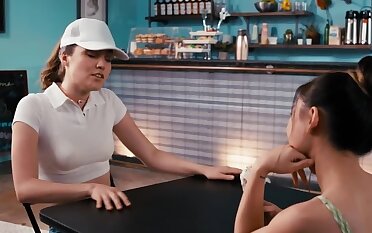 Asian teen has a romantic date with her lesbian friend