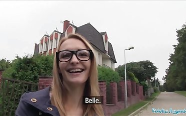 Public Agent Belle Claire has saving except tits I've ever had